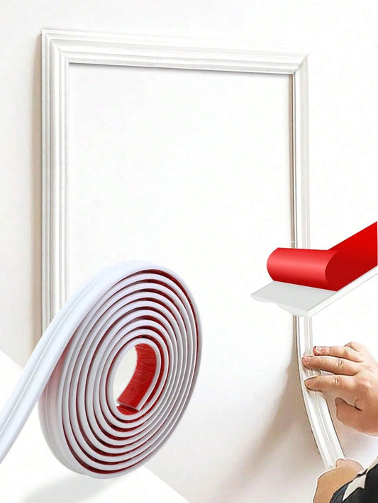 500cm Wall Decor Trim, Self-Adhesive 3D Wall Panel Decorative Strips, Flexible DIY Wall Decor Molding, Suitable For Walls, Mirrors, Window Frames And Home Decor, 100/300/500cm