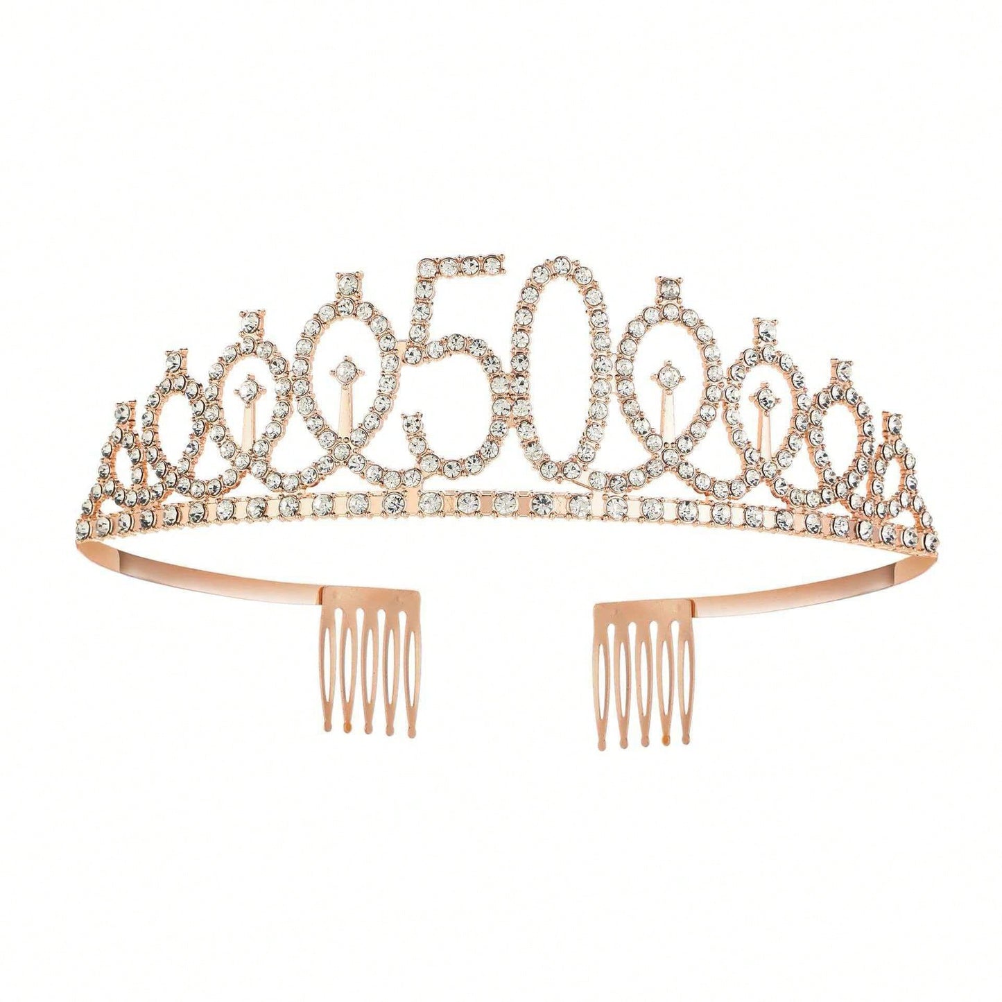 50th Birthday Crown + 50th Birthday Sash + Foldable Gold Foil Greeting Card Set, Headpiece, 50th Birthday Gift, Decorations For Female Friends, Happy Party Supplies