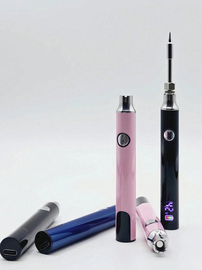 510 Thread Battery Powered Adjustable Voltage Smart Soldering Iron Pen, Compatible With Ink Cartridges, Portable Mini Soldering Iron Tool With USB-C Charging Cable, Suitable For DIY Indoor/Outdoor Too