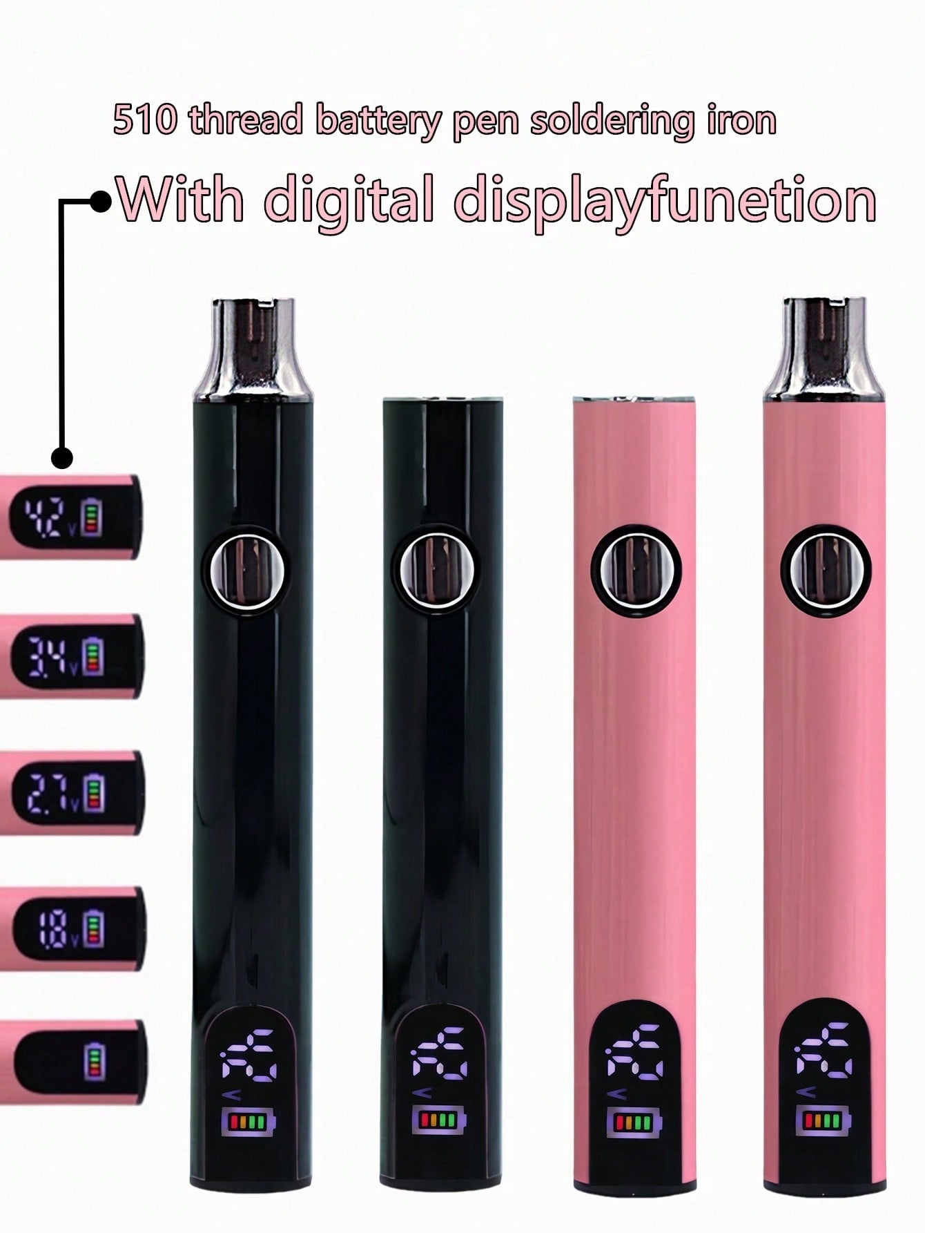 510 Thread Battery Powered Adjustable Voltage Smart Soldering Iron Pen, Compatible With Ink Cartridges, Portable Mini Soldering Iron Tool With USB-C Charging Cable, Suitable For DIY Indoor/Outdoor Too