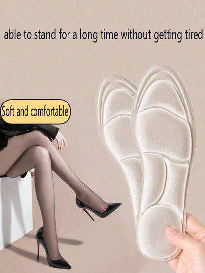 5D Comfortable Shock-Absorbing Insoles, Soft & Breathable, Suitable For All Seasons Including Sports Shoes, Snow Boots, Casual Shoes, White Shoes For Men & Women, Sports Shoe Insoles, And Arch Support