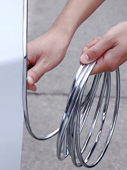 5m Electroplated Car Door Anti-Collision Strip, Stick On Car Door, Soundproof Door Edge Protection Strip, Door Decorative Strip