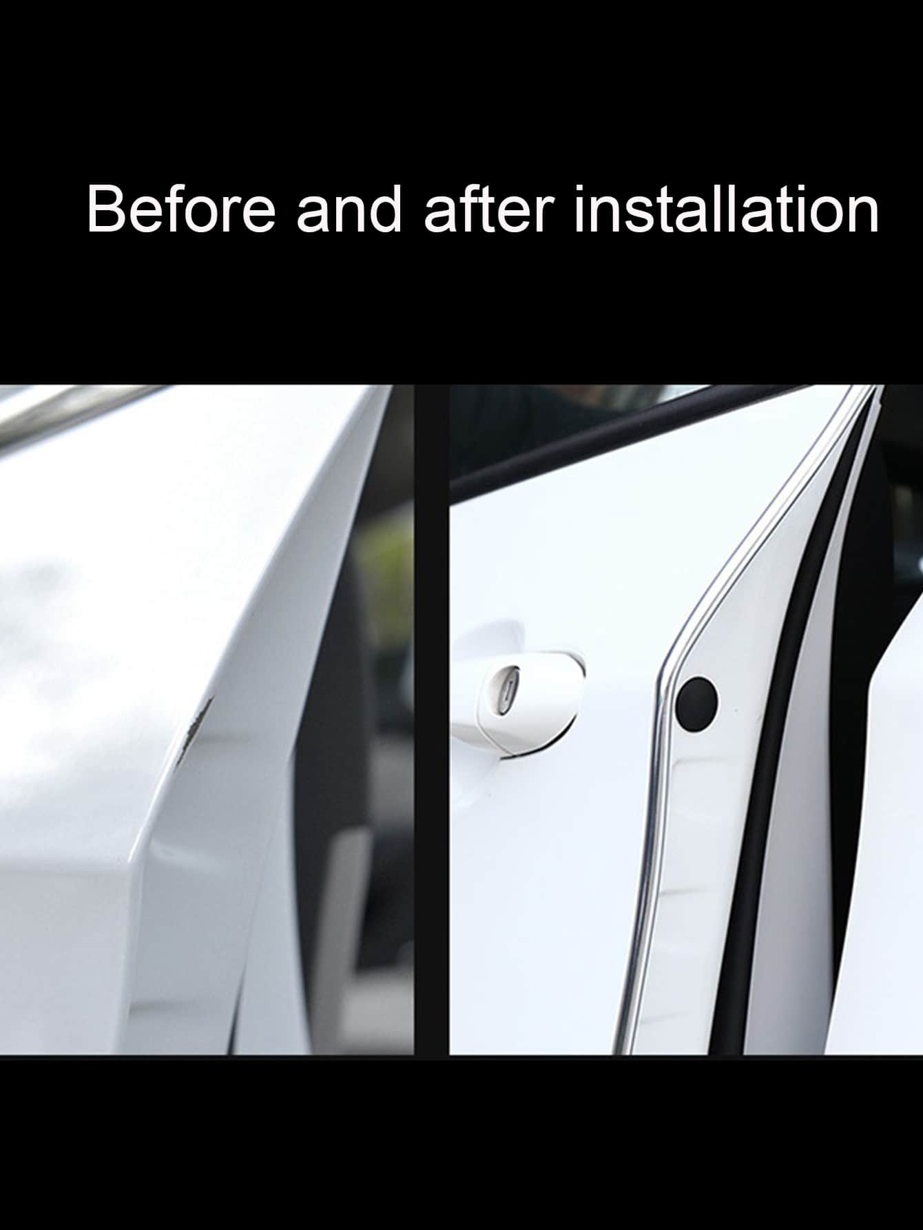 5m Electroplated Car Door Anti-Collision Strip, Stick On Car Door, Soundproof Door Edge Protection Strip, Door Decorative Strip