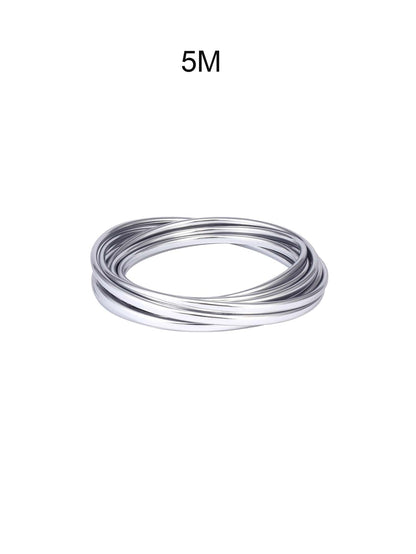 5m Electroplated Car Door Anti-Collision Strip, Stick On Car Door, Soundproof Door Edge Protection Strip, Door Decorative Strip