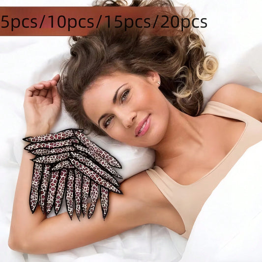 5pcs/10pcs/15pcs/20pcs New Leopard Print Foam Hair Curlers, Soft Sleep Hair Curlers, No Hair Spray Needed To Create Voluminous Curls, Foam Pillow Hair Curlers. Unisex, Suitable For Daily Wear, Also A
