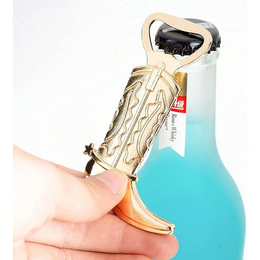 5pcs Metal Boot Shaped Bottle Opener Creative Bar Tool, Western Theme Party Gift Set, Wedding Guest Favor And Decor, Holiday Gift, Birthday Party Gift, Kitchen And Bar Accessories