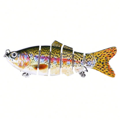 5pcs Multi Segment Bait, Lifelike Biomimetic Design, Used For Freshwater And Saltwater Fishing, Random Color, Suitable For Various Fish Such As Grass Carp