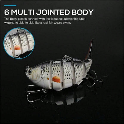 5pcs Multi Segment Bait, Lifelike Biomimetic Design, Used For Freshwater And Saltwater Fishing, Random Color, Suitable For Various Fish Such As Grass Carp