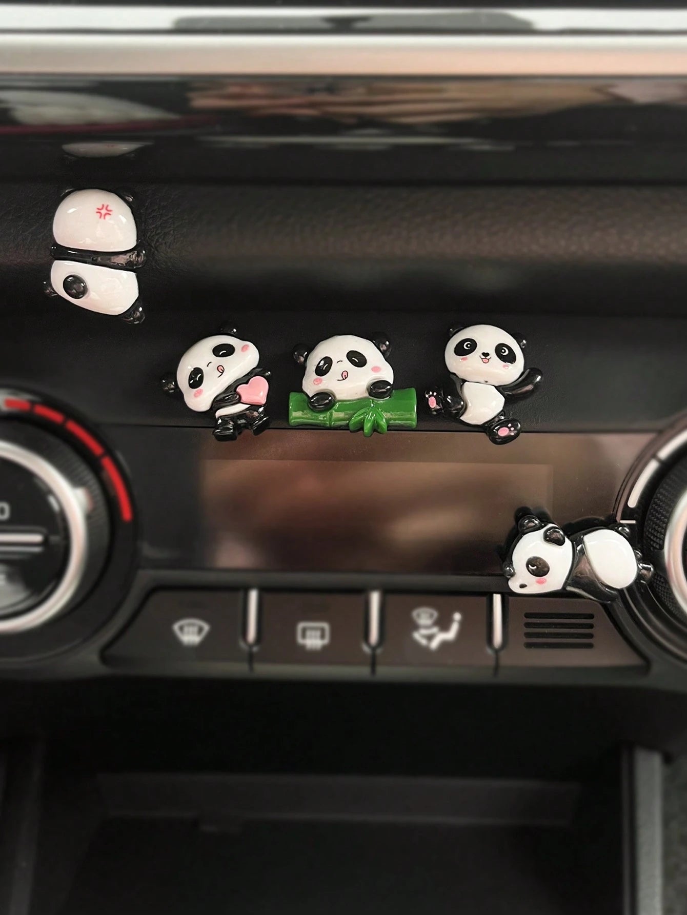 5pcs Panda Shaped Car Decals Stickers