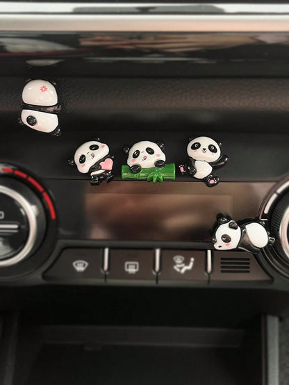 5pcs Panda Shaped Car Decals Stickers