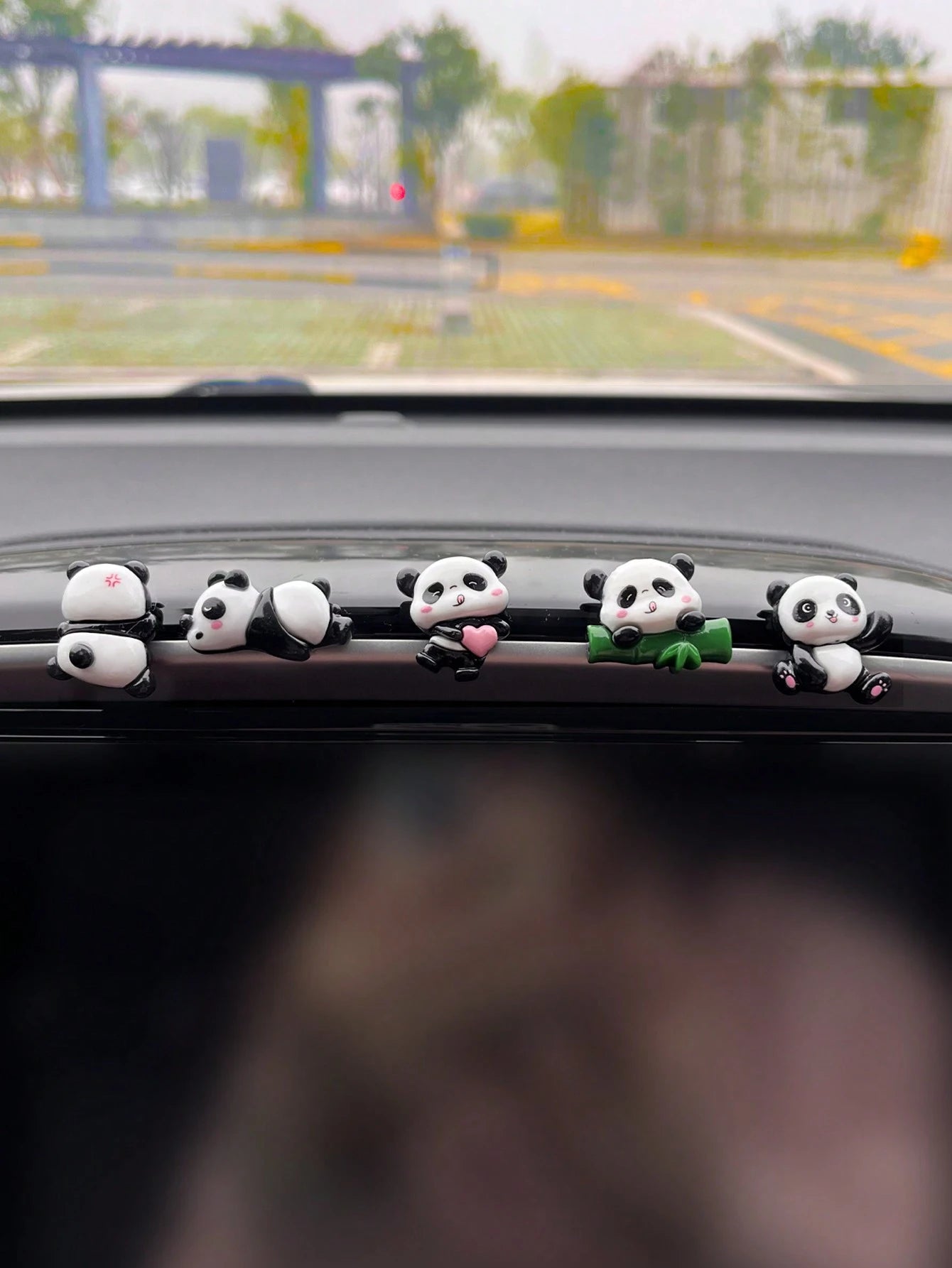 5pcs Panda Shaped Car Decals Stickers