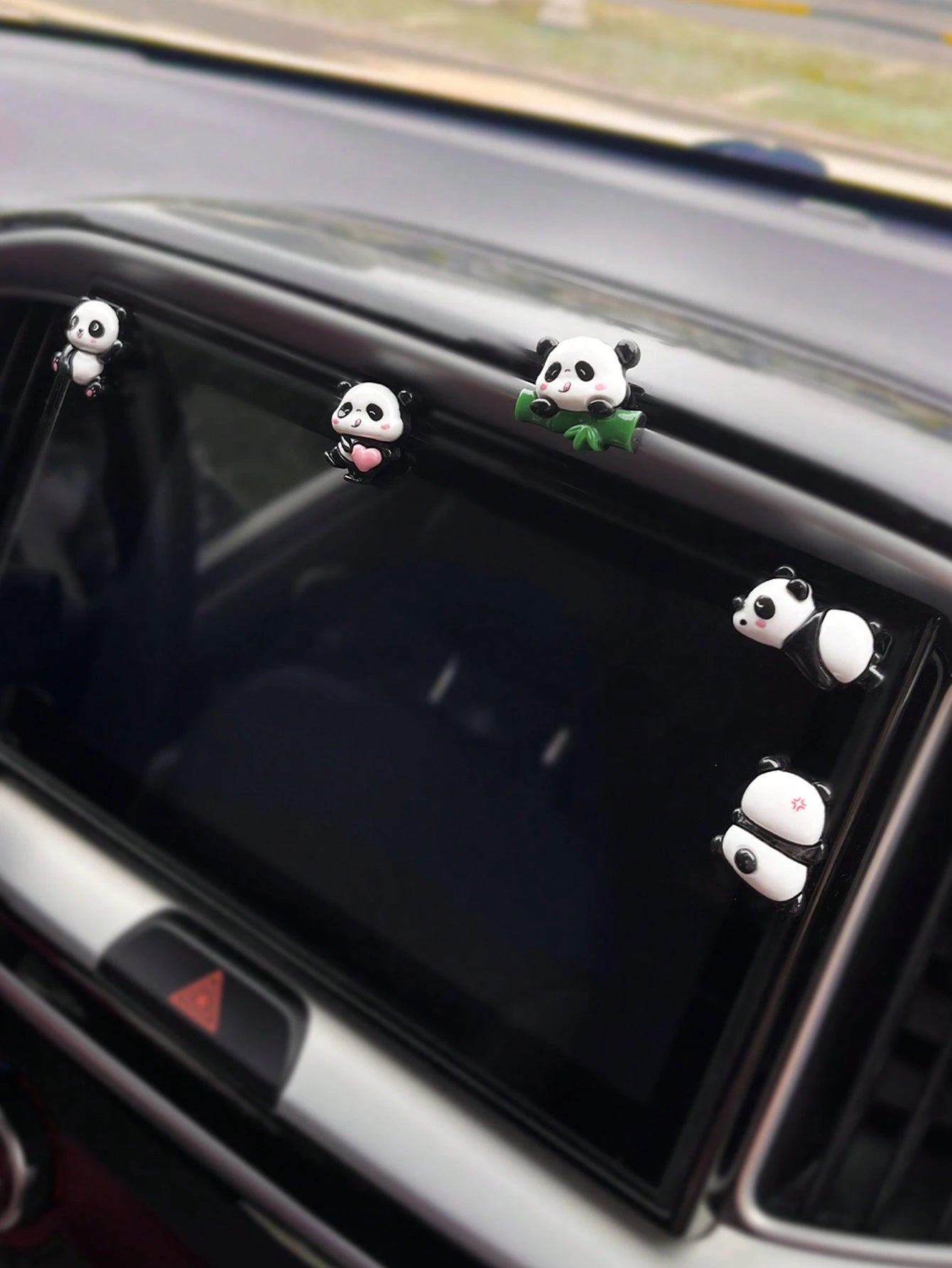 5pcs Panda Shaped Car Decals Stickers
