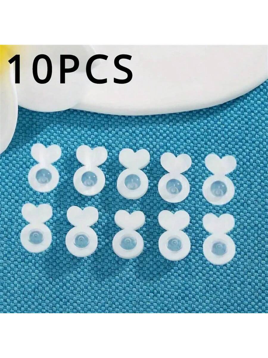 6/10/30pcs Silicone Earplug Support, Ear Back Clip For Earring Studs/Hoops