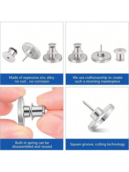 6/12 Pcs Button Pins For Loose Jeans Pants, No Sew And No Tools Perfect Fit Jean Button Tightener Replacement Adjustable Reusable Metal Clips Snap Tack, Instant Reduce Too Big Pants Waist