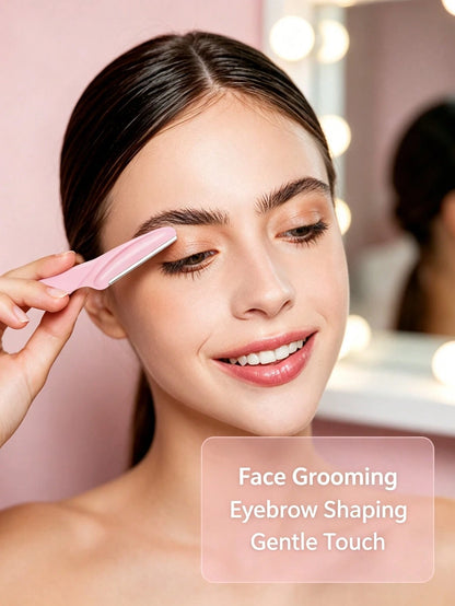 6/12pcs Women Face & Eyebrow Shaver Set, Includes Eyebrow Trimmer, Razor, Callus Remover And Body Hair Grooming Tools With Long Handle Blades And Precision Guards (Manicure Tools, Beauty Products, Mak