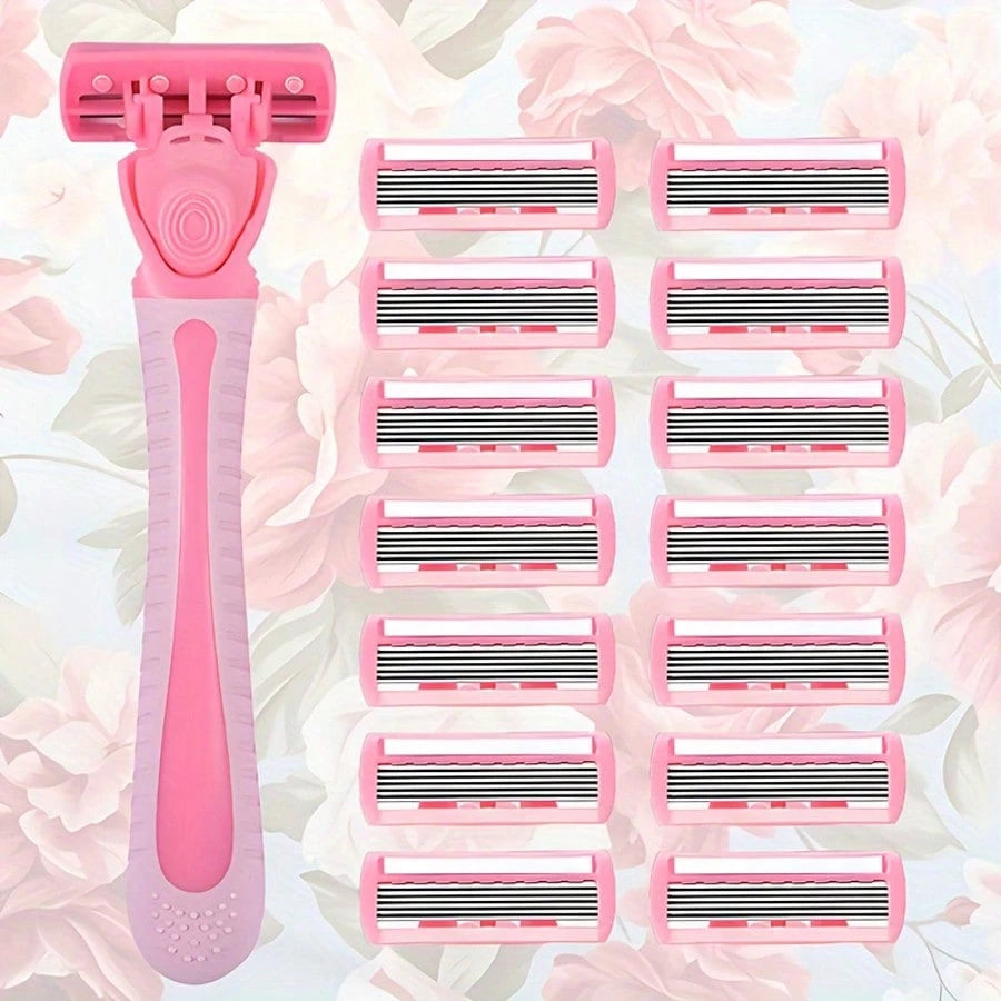 6-Layer Manual Body Hair Razor, Women's Razor, Bikini Trimmer, Depilator, Face & Body Grooming Tool For Men & Women, Disposable For Travel