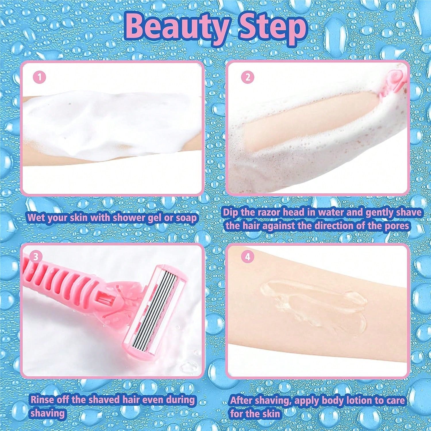 6-Layer Manual Body Hair Razor, Women's Razor, Bikini Trimmer, Depilator, Face & Body Grooming Tool For Men & Women, Disposable For Travel
