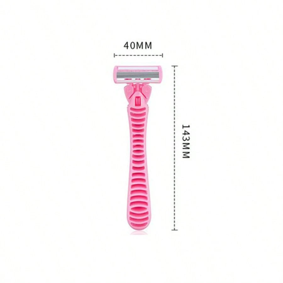 6-Layer Manual Body Hair Razor, Women's Razor, Bikini Trimmer, Depilator, Face & Body Grooming Tool For Men & Women, Disposable For Travel