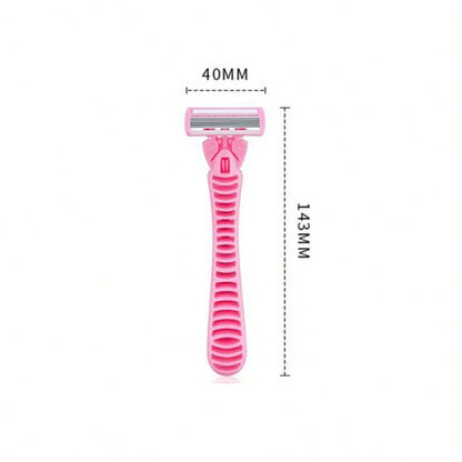 6-Layer Manual Body Hair Razor, Women's Razor, Bikini Trimmer, Depilator, Face & Body Grooming Tool For Men & Women, Disposable For Travel