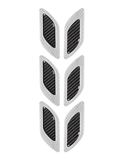 6 Pieces/Set Of Car Reflective Stickers, Carbon Fiber Tape.