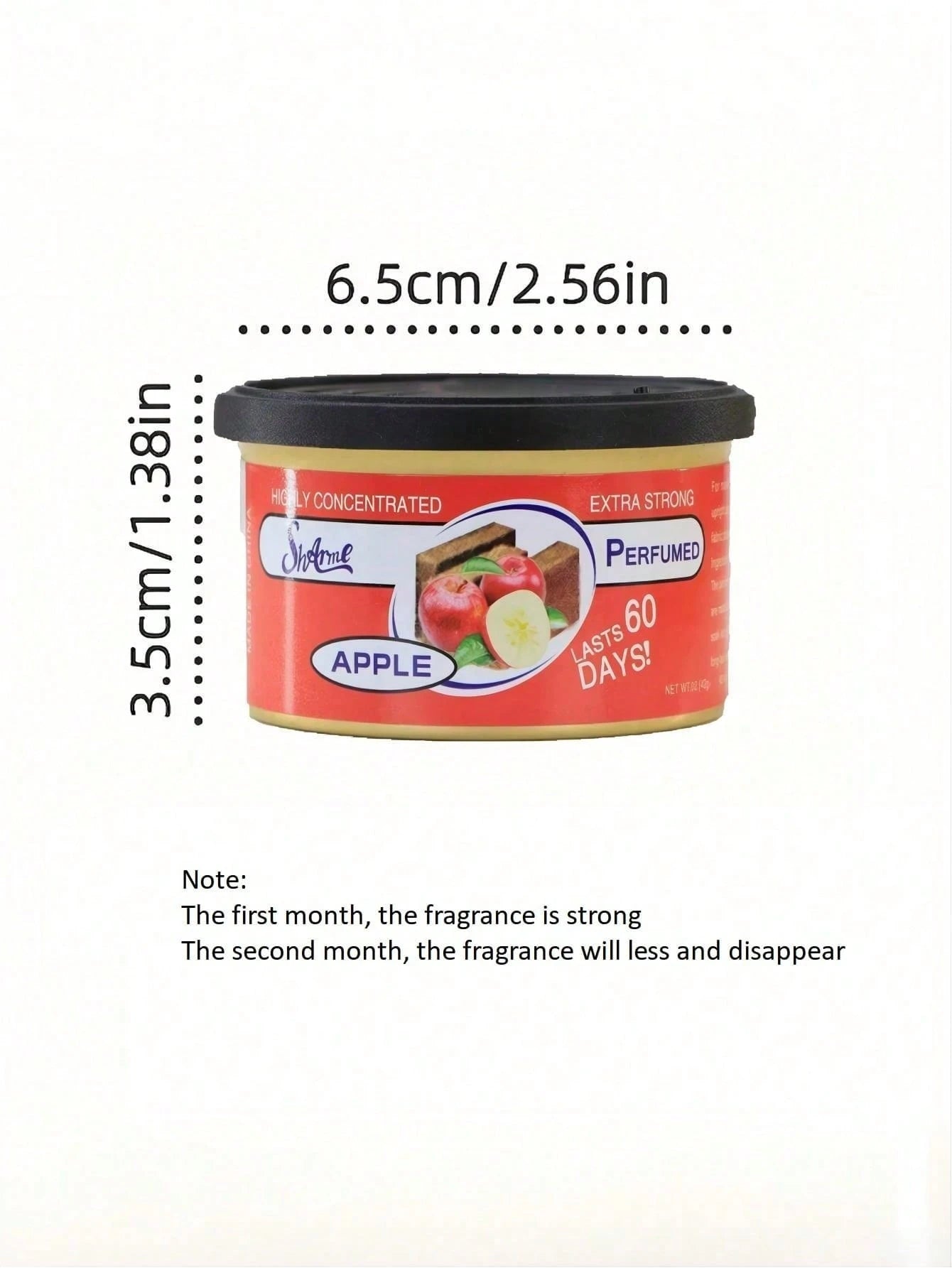60-Day Lasting Car Fragrance Wooden Block Air Freshener, Bubble Gum Scent, Suitable For Car, Home And Office, Effective After Opening For 60 Days