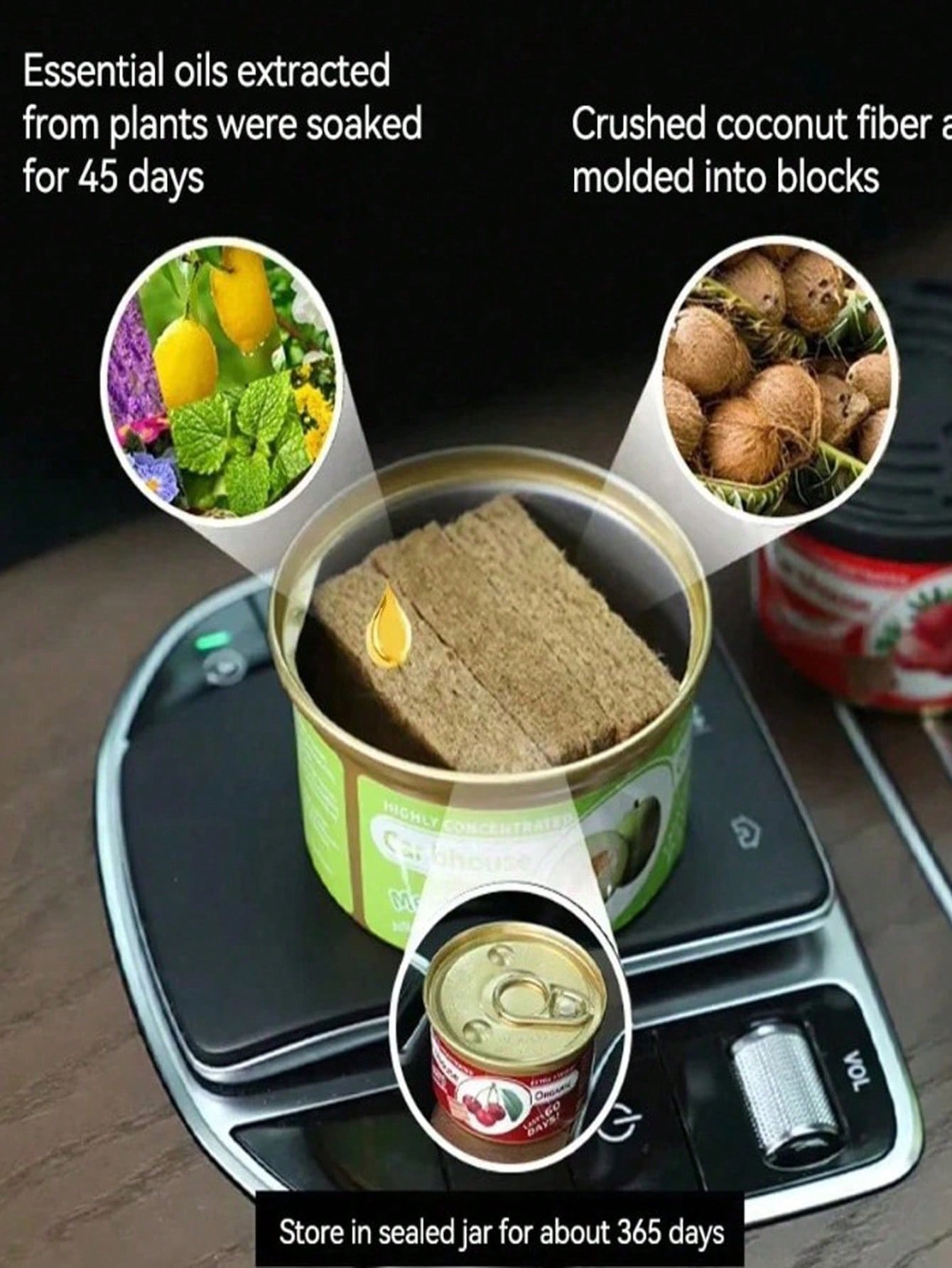 60-Day Lasting Car Fragrance Wooden Block Air Freshener, Bubble Gum Scent, Suitable For Car, Home And Office, Effective After Opening For 60 Days