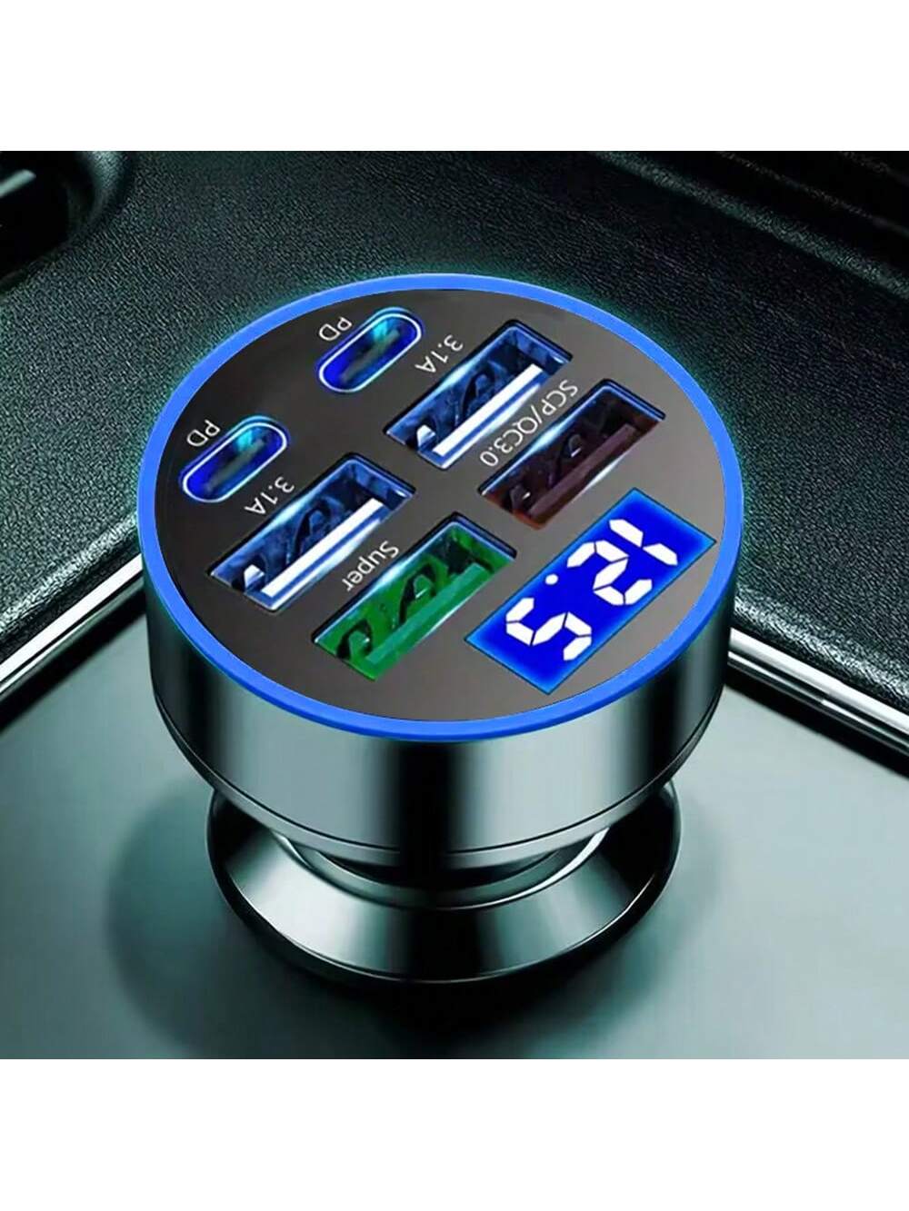 6pcs Car Charger Adapter Blocks With 3-In-1 Braided Charging Cables, Compatible With IPhone, Car Charging Set