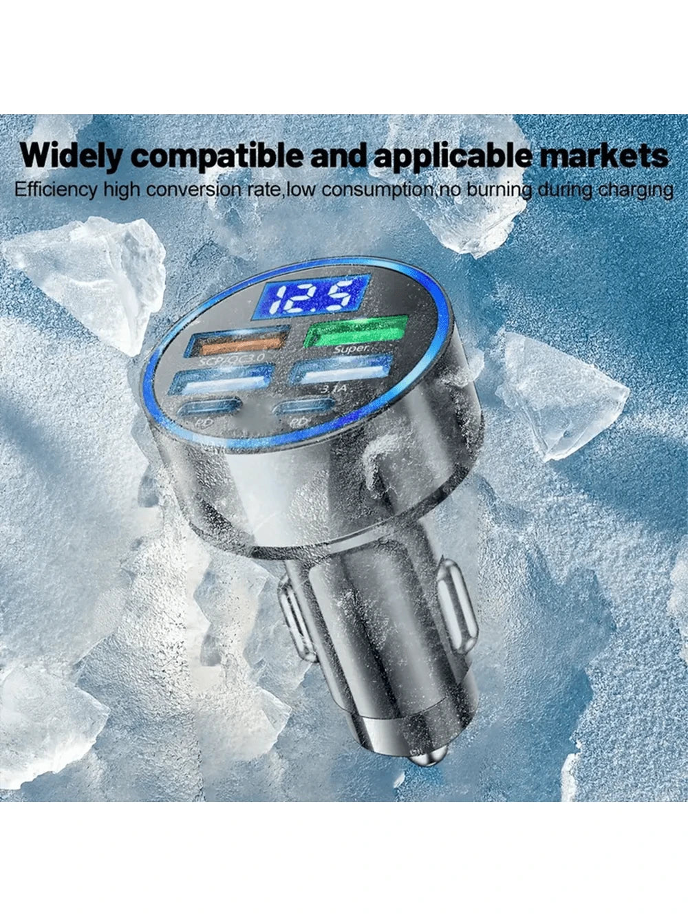 6pcs Car Charger Adapter Blocks With 3-In-1 Braided Charging Cables, Compatible With IPhone, Car Charging Set