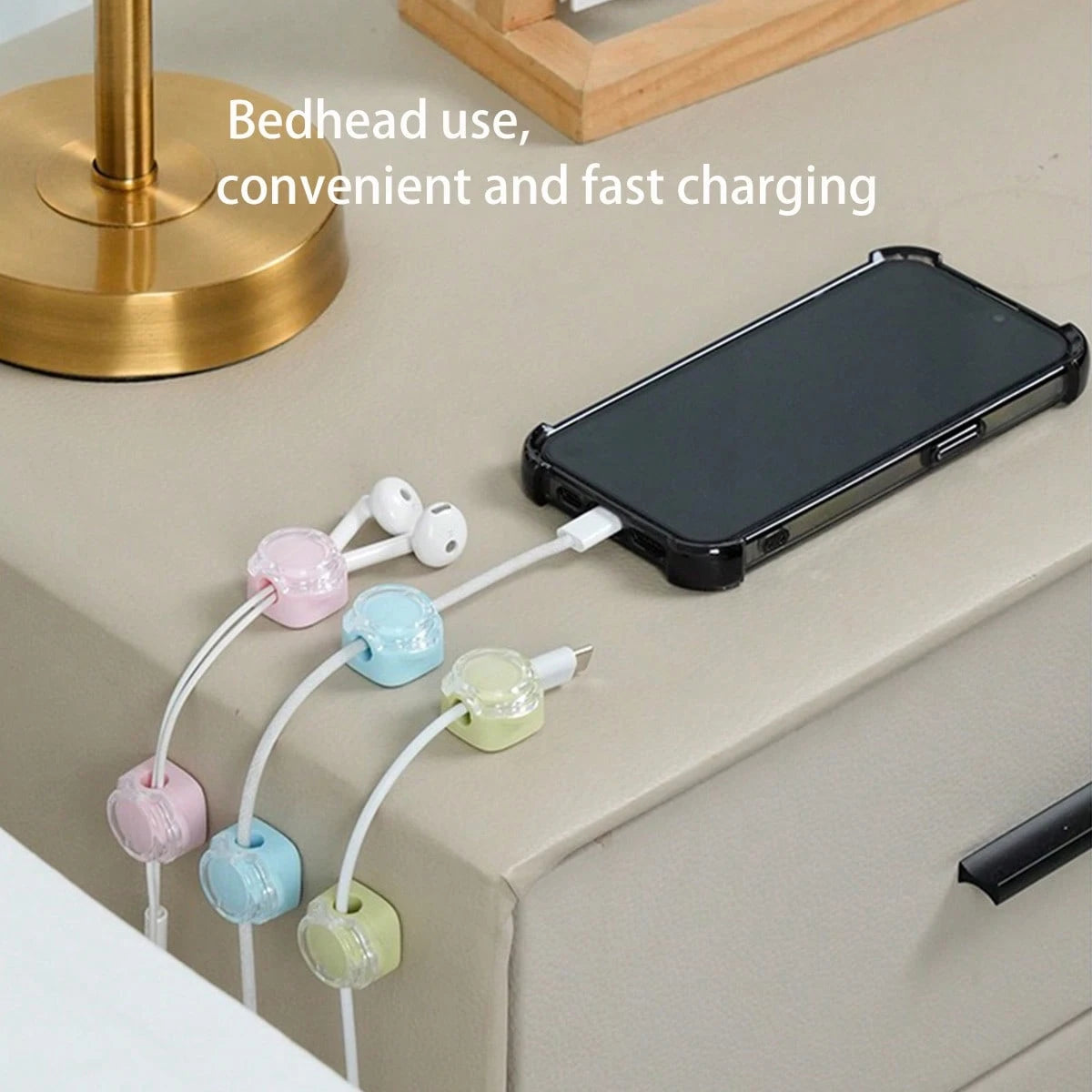 6pcs Magnetic Cable Organizer, Multifunctional Simple Cable Winder, Wire Holder For Office Desk, Computer Mouse Cord, Trace-Free Self-Adhesive