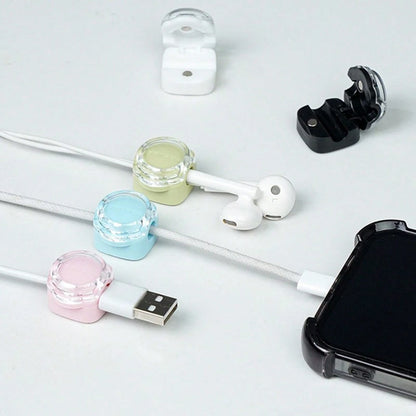 6pcs Magnetic Cable Organizer, Multifunctional Simple Cable Winder, Wire Holder For Office Desk, Computer Mouse Cord, Trace-Free Self-Adhesive
