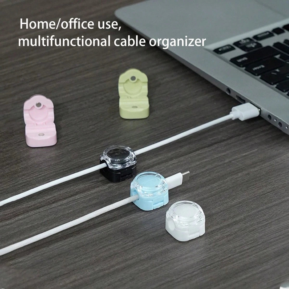 6pcs Magnetic Cable Organizer, Multifunctional Simple Cable Winder, Wire Holder For Office Desk, Computer Mouse Cord, Trace-Free Self-Adhesive