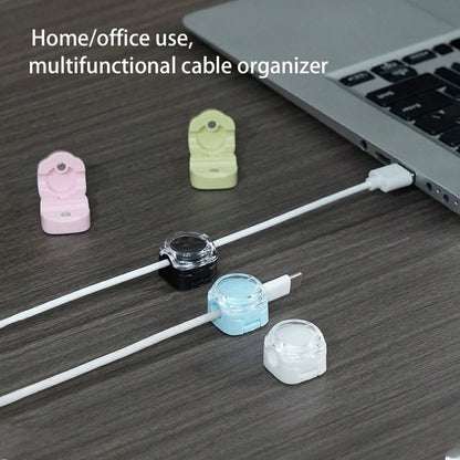 6pcs Magnetic Cable Organizer, Multifunctional Simple Cable Winder, Wire Holder For Office Desk, Computer Mouse Cord, Trace-Free Self-Adhesive