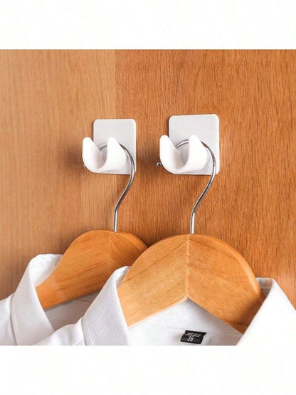 6pcs No-Drill Self-Adhesive Curtain Rod Holders, Suitable For Home & Bathroom Decor, Summer Bathroom Accessories