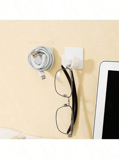 6pcs No-Drill Self-Adhesive Curtain Rod Holders, Suitable For Home & Bathroom Decor, Summer Bathroom Accessories