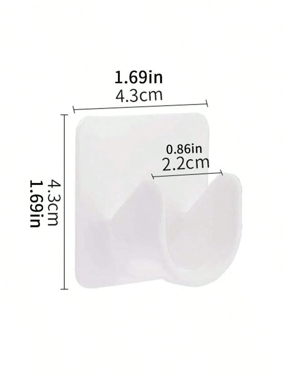 6pcs No-Drill Self-Adhesive Curtain Rod Holders, Suitable For Home & Bathroom Decor, Summer Bathroom Accessories