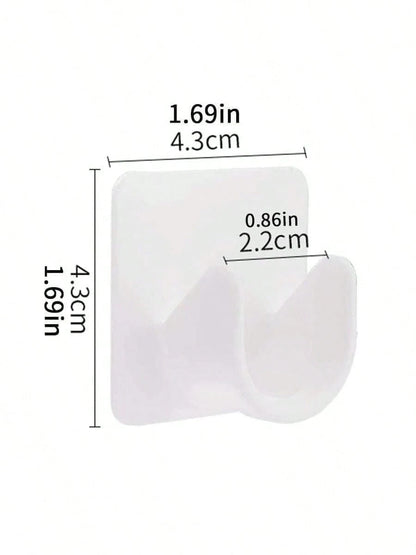 6pcs No-Drill Self-Adhesive Curtain Rod Holders, Suitable For Home & Bathroom Decor, Summer Bathroom Accessories