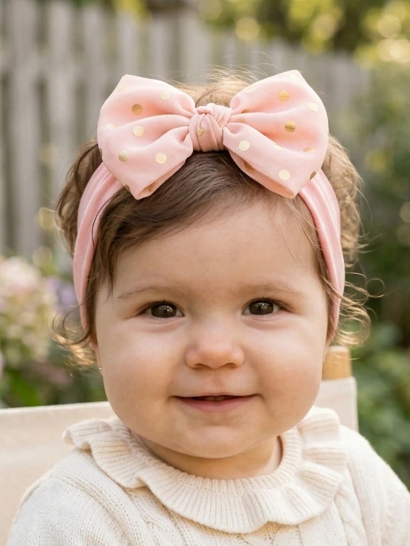 6pcs Pastel Color Infant Headbands Set, Soft 3D Big Bow Decor Princess Hair Accessories, Elastic Newborn Hair Clips, Suitable For Daily Use