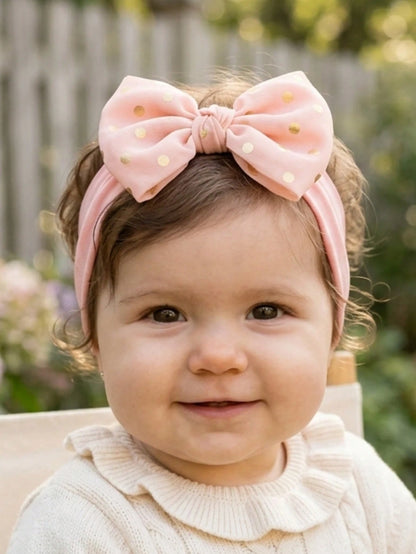 6pcs Pastel Color Infant Headbands Set, Soft 3D Big Bow Decor Princess Hair Accessories, Elastic Newborn Hair Clips, Suitable For Daily Use