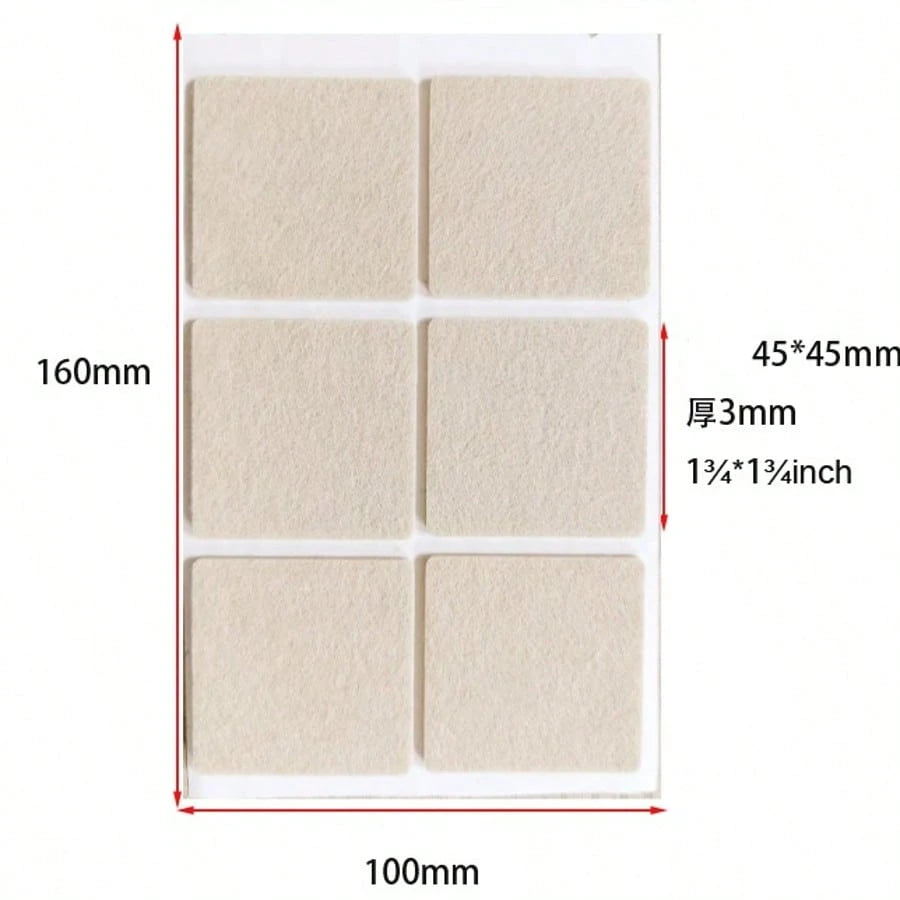 72-Piece Furniture Felt Pad Set- Non-Slip Chair Leg Pads To Protect Hardwood Floors, Metal Finish Furniture And Floor Protector Pads- Neutral Beige Multiple Sizes