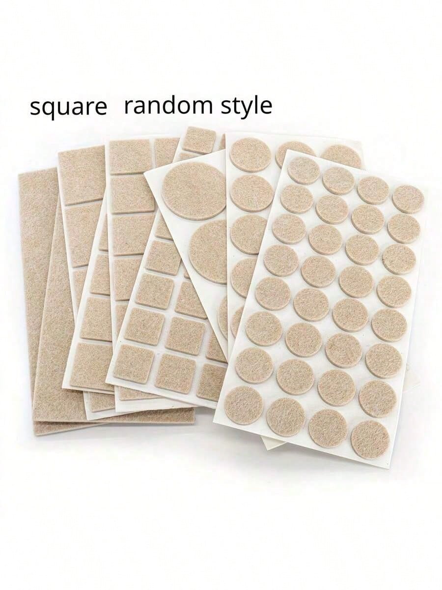 72-Piece Furniture Felt Pad Set- Non-Slip Chair Leg Pads To Protect Hardwood Floors, Metal Finish Furniture And Floor Protector Pads- Neutral Beige Multiple Sizes