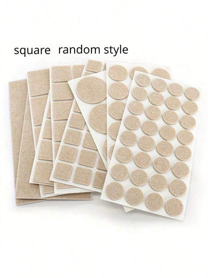 72-Piece Furniture Felt Pad Set- Non-Slip Chair Leg Pads To Protect Hardwood Floors, Metal Finish Furniture And Floor Protector Pads- Neutral Beige Multiple Sizes