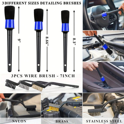 7500PA High-Power Car Handheld Vacuum Cleaner, With Brush/ Windshield Cleaning Tool/ Durable Duster/ High-Density Towel, Full Set Of Professional Car Interior Care Tools, High-Quality And Durable M