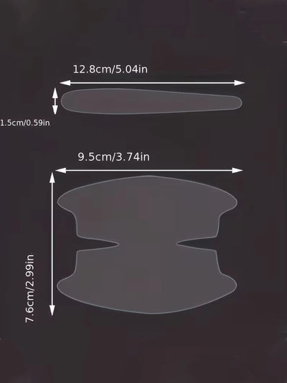 8-Piece Car Door Handle Protective Film- Transparent PVC Scratch-Resistant Cover, Easy-To-Install And Adhesive Film For All Vehicles, Durable Plastic Door Handle Scratch Protection