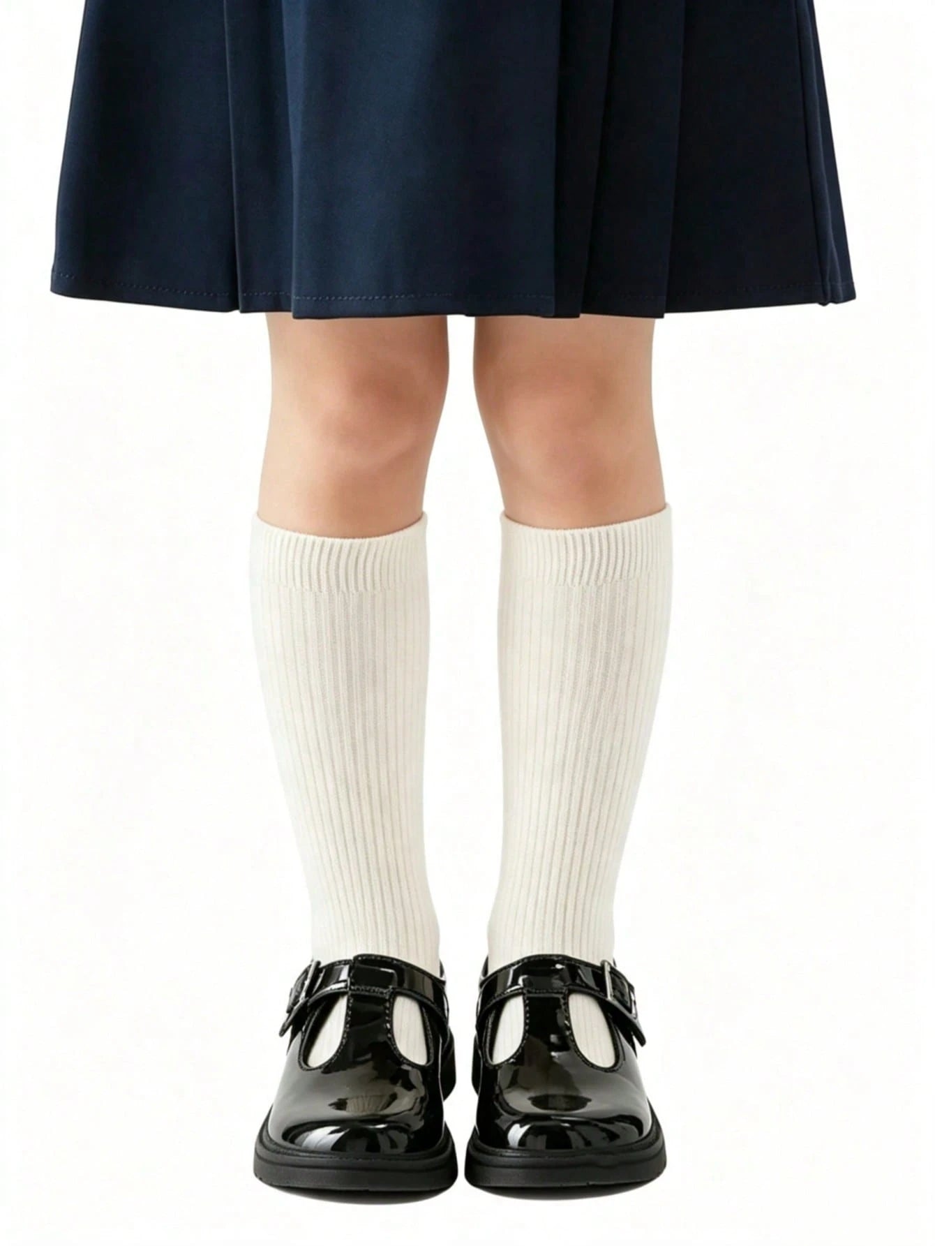 9/6/5/3/1 Pair 3-10 Years Old Kids Knee High Socks, Boys & Girls School Uniform Socks And Sports Socks, Black, White, Navy Blue, Back To School Football Socks