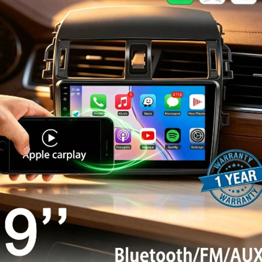 9'' HD Touch Screen An/Dr/Oid 13 Car Radio 2GB+32GB Built-In EQ-32 Wireless Apple CarPlay Android Auto GPS Bluetooth 5.0 FM R/DS Multimedia Stereo Fit To/Yo/Ta Corolla 2009-2013