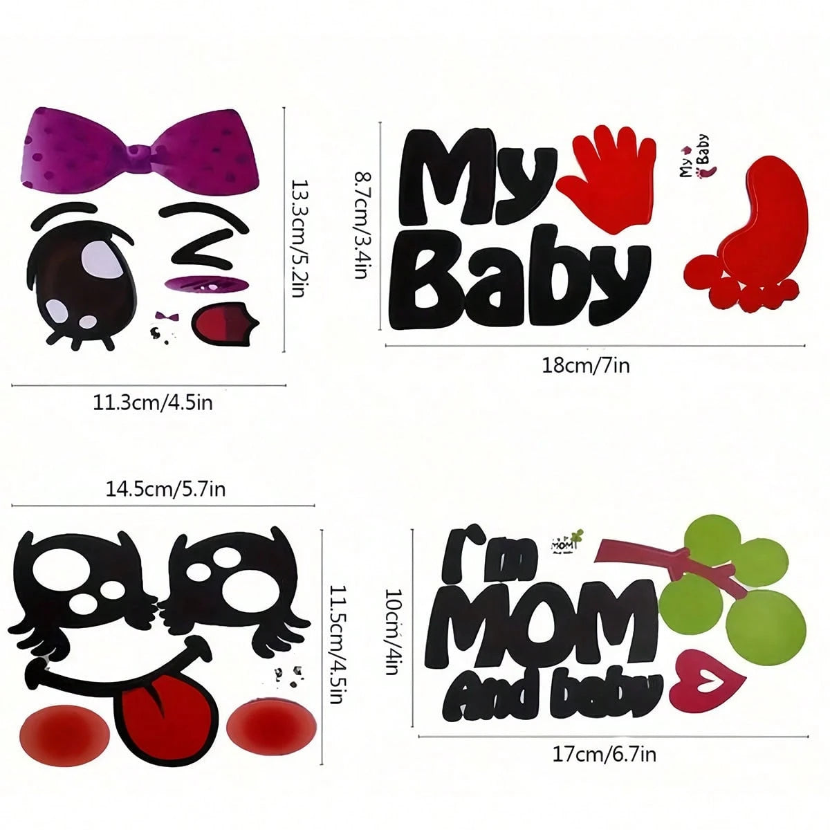 9pcs Pregnancy Belly Stickers, Funny Facial Expression Maternity Stickers, Cute Pregnant Woman Gift Belly Stickers, Baby Bath Household Decor, Easter Gift For Girls/Boys