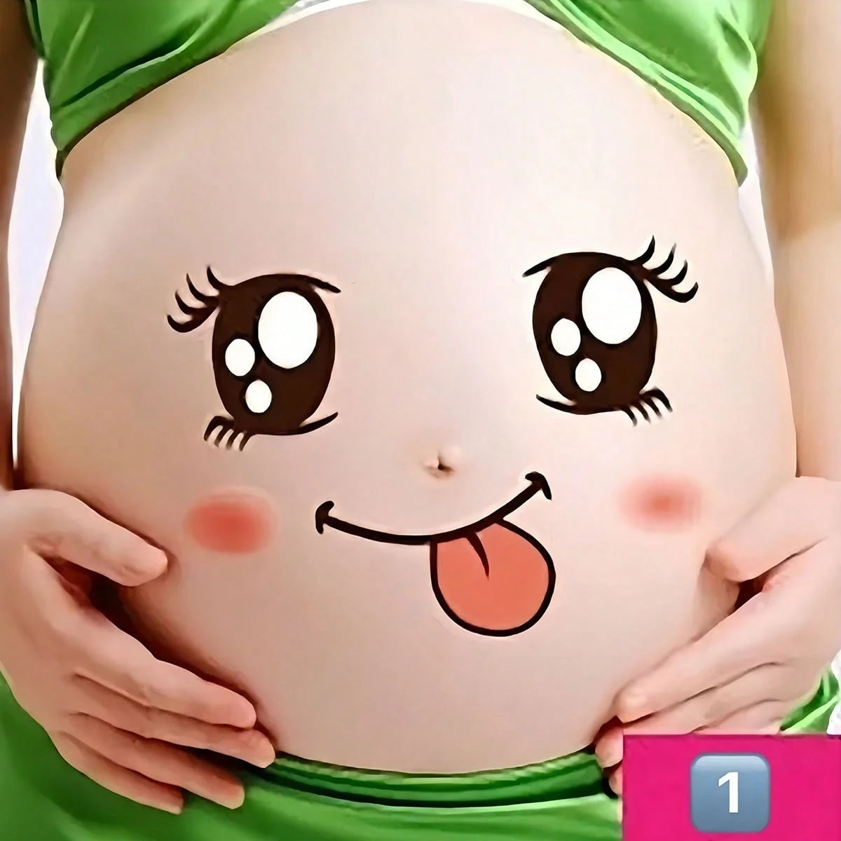 9pcs Pregnancy Belly Stickers, Funny Facial Expression Maternity Stickers, Cute Pregnant Woman Gift Belly Stickers, Baby Bath Household Decor, Easter Gift For Girls/Boys