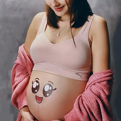 9pcs Pregnancy Belly Stickers, Funny Facial Expression Maternity Stickers, Cute Pregnant Woman Gift Belly Stickers, Baby Bath Household Decor, Easter Gift For Girls/Boys