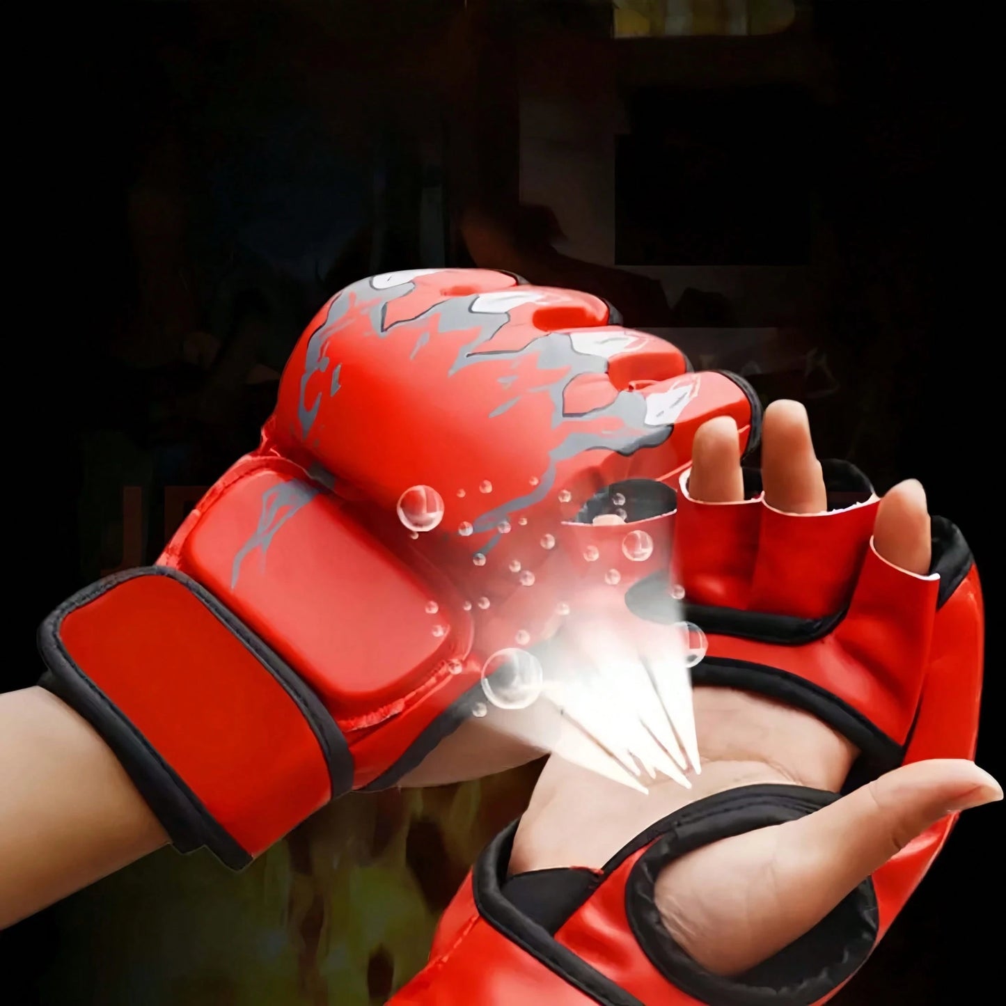 A Pair Of Adult Half-Finger MMA Boxing TrainingGloves, Suitable For Sanda. Muay Thai. MMA. UFCAnd Other Sports