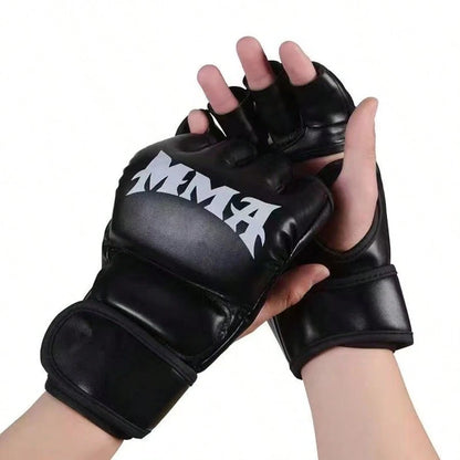 A Pair Of Adult Half-Finger MMA Boxing TrainingGloves, Suitable For Sanda. Muay Thai. MMA. UFCAnd Other Sports